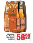 Clausthaler Non Alcoholic Lemon NRBs-4 x 330ml Per Pack