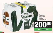 Savanna Dry Cider NRBs-12 x 330ml Per Case