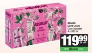 Absolut Spirit Cooler Cans Assorted-4 x 300ml Per Pack