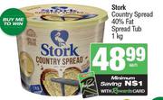 Stork Country Spread 40% Fat Spread Tub-1Kg Each