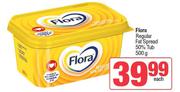 Flora Regular Fat Spread 50% Tub-500g Each