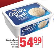 Country Fresh Ice Cream Assorted-1.8L Each