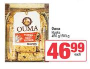 Ouma Rusks-450g/500g Each