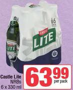 Castle Lite NRBs-6 x 330ml Per Pack