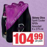 Skinny Diva Spirit Cooler NRBs Assorted-6 x 275ml Per Pack