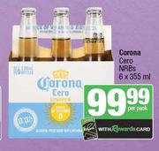 Corona Cero NRBs-6 x 355ml Per Pack