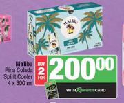 Malibu Pina Colada Spirit Cooler-For 2 x 4 x 300ml