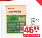 Spar Vacuum Pack Cheese Assorted-240g Each