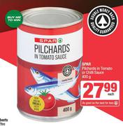 Spar Pilchards In Tomato Or Chilli Sauce-400g Each