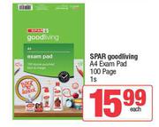 Spar Good Living A4 Exam Pad 100 Page-1s Each