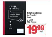Spar Good Living A4 Counter Book 2 Quire 192 Pages-Each
