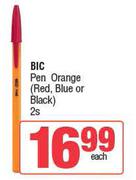 Bic Pen Orange (Red, Blue Or Black)-2s Each