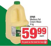 Spar Medium Fat Cream Maas-4Kg Each