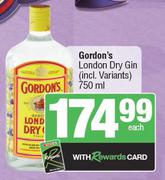 Gordon's London Dry Gin-750ml Each