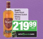 Grant's Triple Wood Blended Scotch Whisky-750ml Each