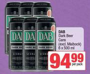 DAB Dark Beer Cans-6 x 500ml Per Pack