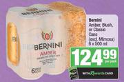 Bernini Amber, Blush Or Classic Cans-6 x 500ml 