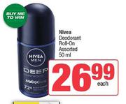 Nivea Deodorant Roll On Assorted-50ml Each