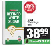 Spar White Sugar-2kg Each