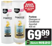   Pantene Shampoo Or Conditioner Assorted-400ml Each