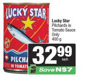   Lucky Star Pilchards In Tomato Sauce Only-400g Each