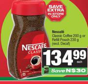 Nescafe Classic Coffee 200g Or Refill Pouch 230g