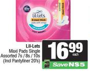 Lil-Lets Maxi Pads Single Assorted-7s/8s/10s