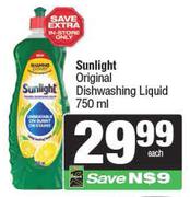 0Sunlight Original Dishwashing Liquid-750ml