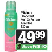Mitchum Deodorant Men Or Female Assorted-120ml