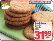 Crunch Munch Biscuits Assorted-500g Each