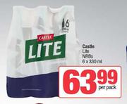 Castle Lite NRBs 6 x 330ml-Per Pack