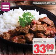 Beef Stew & Rice-Per Meal