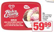 Ola Rich 'n Creamy Ice Cream Tub Assorted-1.8Ltr 