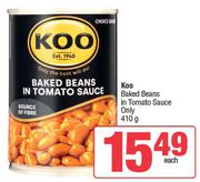 Koo Baked Beans In Tomato Sauce-410g