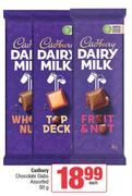 Cadbury Chocolate Slabs Assorted-80g Each
