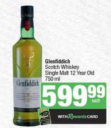 Glenfiddich Scotch Whisky Single Malt 12 Year Old-750ml Each