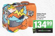 Chillers Punch Spirit Cooler Cans Assorted-6 x 440ml Per Pack