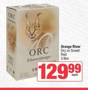 Orange River Dry Or Sweet Red-3L Each
