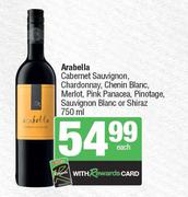 Arabella Cabernet Sauvignon,Chardonnay,Chenin Blanc,Merlot,Pink Panacea,Pinotage,Sauvignon-750ml