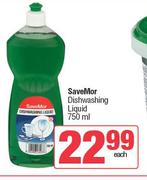SaveMor Dishwashing Liquid-750ml Each