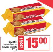 SaveMor Lemon Creams Or Marie Biscuits-For 2 x 150g
