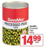 SaveMor Processed Peas-410g Each