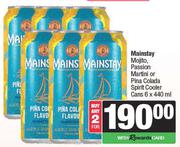Mainstay Mojito, Passion Martini Or Pina Colada Spirit Cooler Cans-For Any 2 x 6x440ml