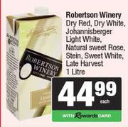 Robertson Winery Natural Sweet Rose, Stein, Sweet White, Late Harvest-1Ltr Each