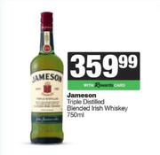 Jameson Triple Distilled Blended Irish Whisky-750ml