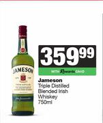 Jameson Triple Distilled Blended Irish Whisky-750ml