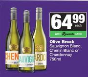 Olive Brook Sauvignon Blanc, Chenin Blanc Or Chardonnay-750ml Each