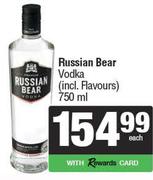 Russian Bear Vodka (Incl. Flavours)-750ml Each