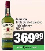 Jameson Triple Distilled Blended Irish Whisky-750ml