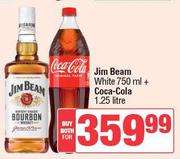 Jim Beam White 750ml + Coca Cola 1.25Ltr-For Both